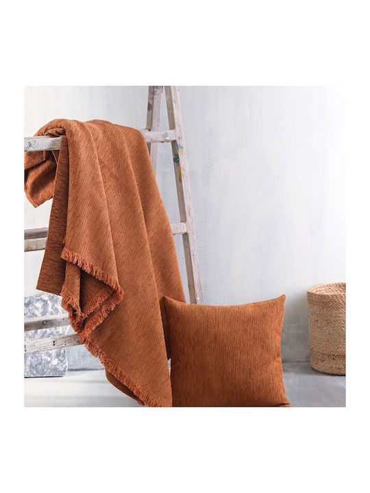 Rythmos Armchair Throw 2 Sides Essie 180x160cm Terracotta