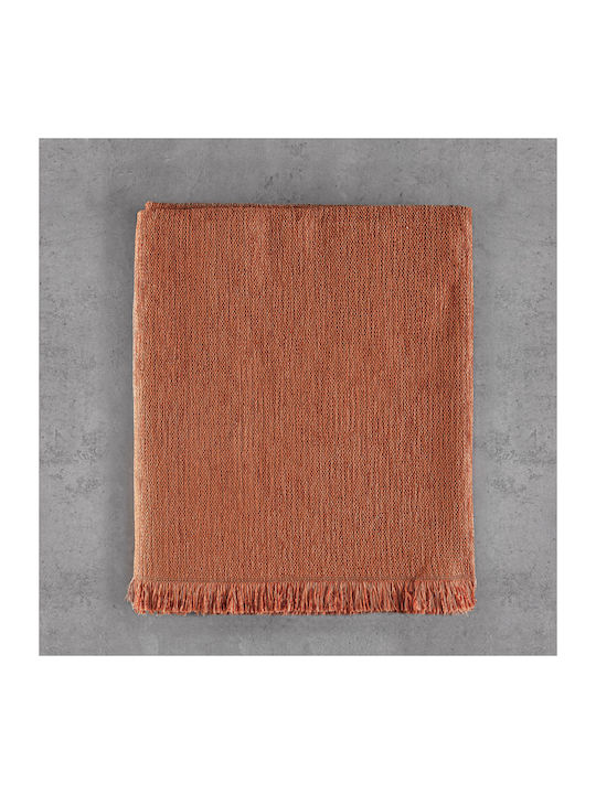 Rythmos Essie Ριχτάρι Τριθέσιου Καναπέ Δύο 'Οψεων Chenille 180x280εκ. Τερακότα 117-193-2282