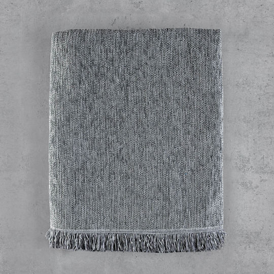 Rythmos Essie Four-Seater Sofa Throw 2 Sides Chenille 180x330cm Dark Gray