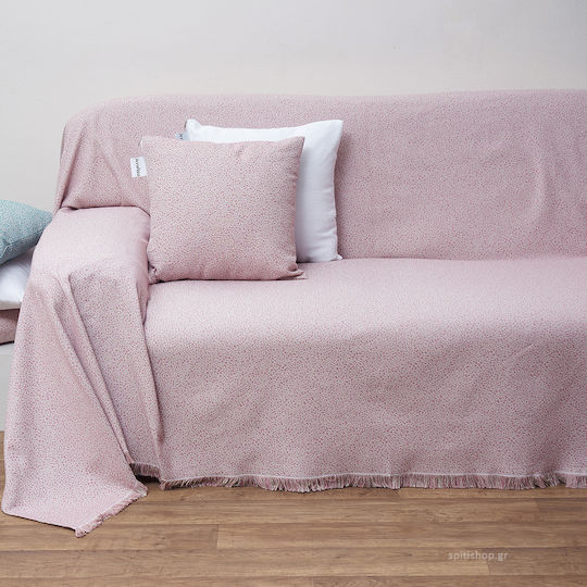 Anna Riska 1554 Viersitzer-Sofa Überwurf Jacquard 180x320cm Blush Rosa
