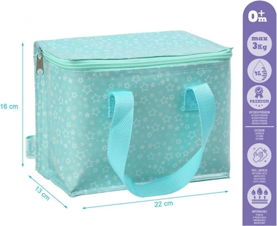 Kiokids Picnic Stars Σχολικό Ισοθερμικό Τσαντάκι Φαγητού Χειρός 3lt Μπλε 16x13x22cm