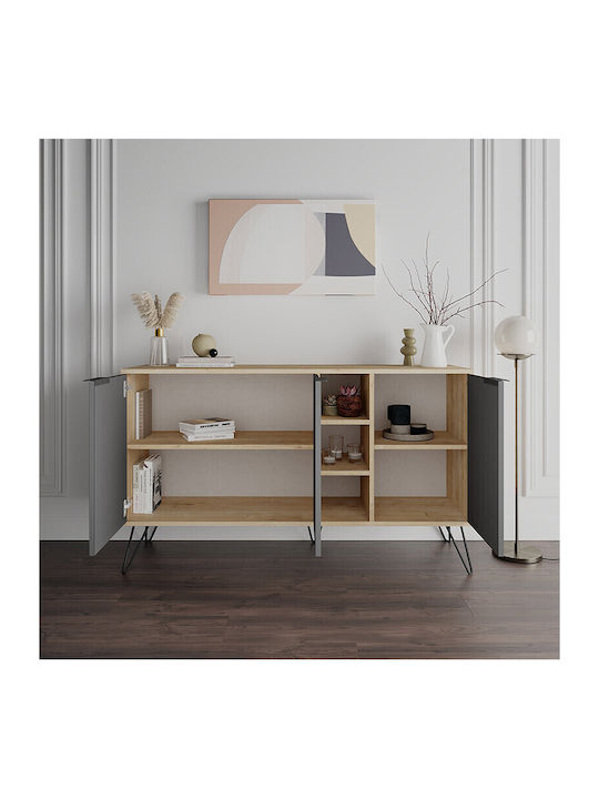 Flynn Sideboard Holz GP037-0004 1 Esche / Anthrazit 142x35.6x83cm
