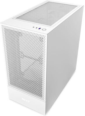 NZXT H5 Flow Gaming Midi Tower Computer Case with Window Panel White