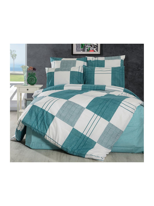 Dimcol Duvet Cover Queen 220x240 Circe 436 Petrol