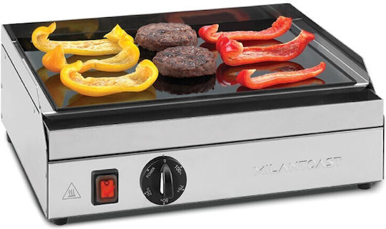 Milan Toast 17022 Commercial Flat Top Electric Griddle with Flat Plate 1.1kW 36x34x15cm