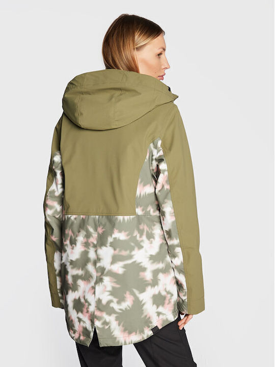 Roxy Stated Insulated ERJTJ03377 Γυναικείο Μπουφάν για Σκι & Snowboard Deep Lichen Green Nimal
