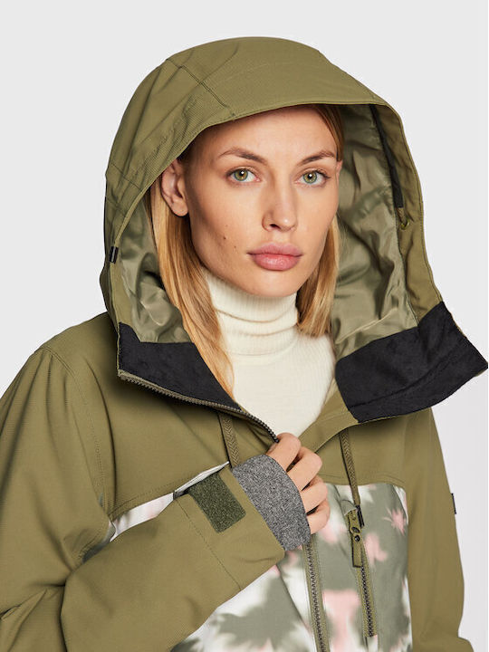 Roxy Stated Insulated ERJTJ03377-TPC2 Frauen Jacke aus für Ski & Snowboard Deep Lichen Green Nimal