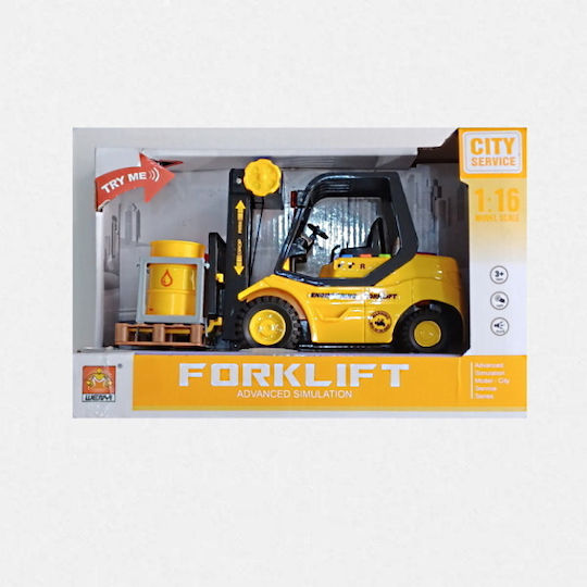 Group Operation Clark With Barrels Sound & Light Loader Scale 1:16 For Ages 3+