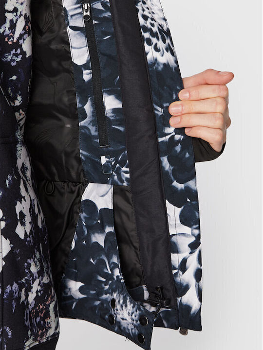 Roxy Jet Ski Premium ERJTJ03375-KVJ2 Γυναικείο Μπουφάν για Σκι & Snowboard True Black Future Flower