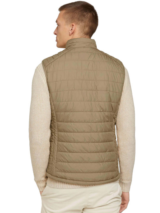 Tom Tailor Men's Sleeveless Puffer Jacket Beige