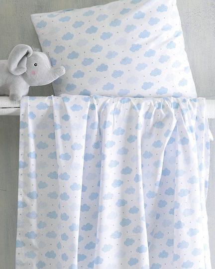 Rythmos Cloudy Kinder Kissenbezüge Set 50x70cm Blue