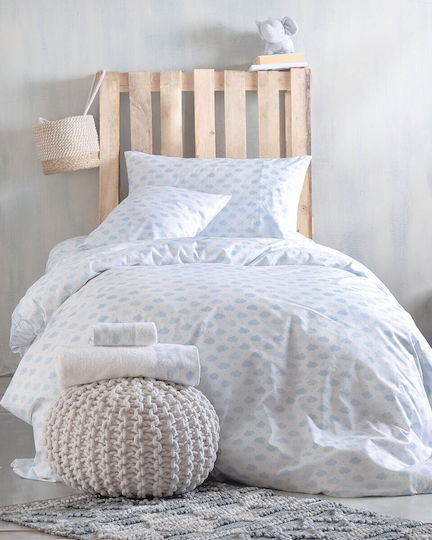 Rythmos Cloudy Kinder Kissenbezüge Set 50x70cm Blue