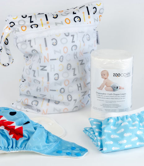 Zoocchini Tasche Kinderwagen Weiß Zoo Letters