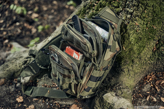 Brandit Us Cooper EDC Sling Military Pouch Chest made of Polyester Woodland Green 8lt