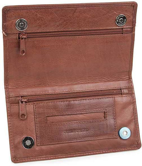 Fetiche Leather Καπνοθήκη από Καφέ Δερματίνη με Μαγνητικό Κούμπωμα
