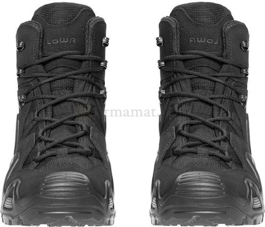 Lowa Military Ankle Boots Zephyr GTX Mid TF Waterproof with Gore-Tex Membrane Leather Black