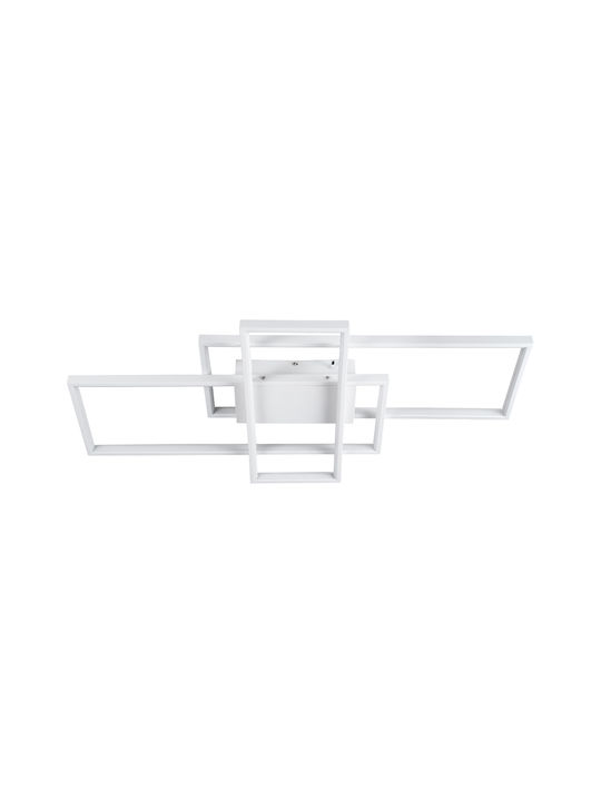 GloboStar Quadra Ceiling Mount Light 85cm White with Integrated LED and Remote Control