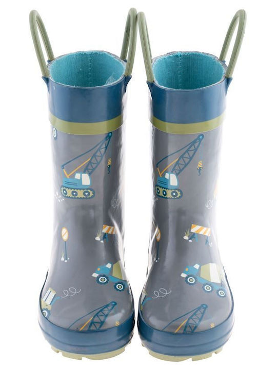 Kids Wellies Construction Gray