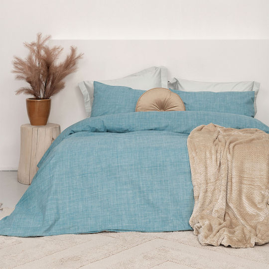 Palamaiki Bettlaken Super-Doppel mit Gummiband 170x200+30cm. Lina Denim
