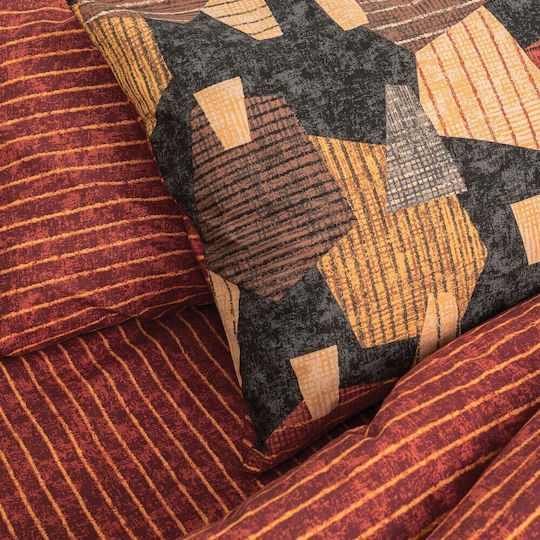 Palamaiki Sheet Sets King Size 265x260cm. Fashion Life FL6160 Orange 4pcs