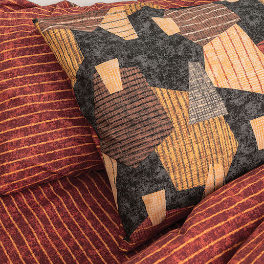 Palamaiki Sheet Sets King Size 265x260cm. Fashion Life FL6160 Orange 4pcs