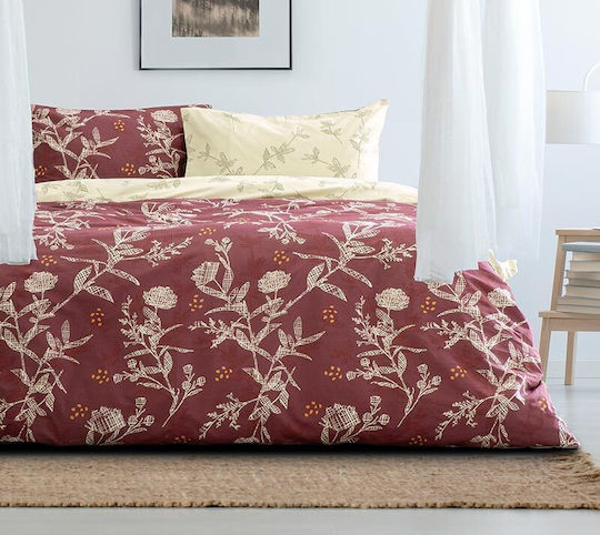Kocoon Sheet Sets Single with Elastic 100x200+30cm. Grunge Rose / Bordeaux 3pcs