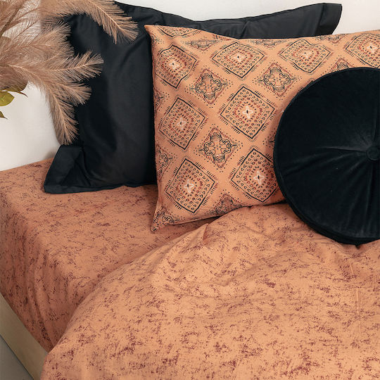 Palamaiki Сет Чаршафи Двойни 200x260см. Fashion Life FL6162 Оранжев 4бр
