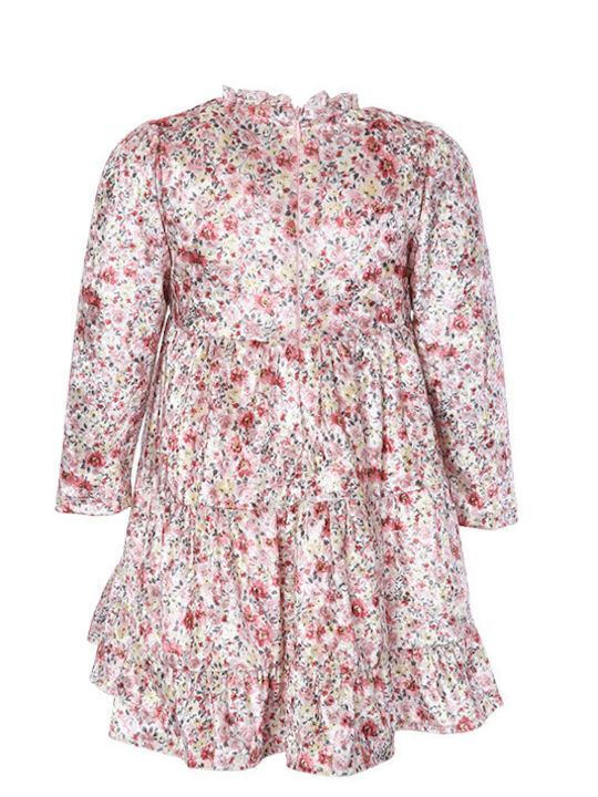 Matoufrance Mädchen Kleid Blumen Langärmelig Rosa