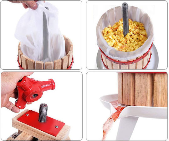 Timeless Tools HOP1001376 Σταφυλοπιεστήριο Χειροκίνητο 6lt