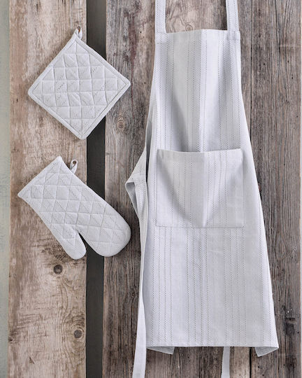 Rythmos Savoca Cotton Checkered Tablecloth Εκρού 80x80cm