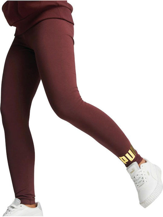 Essentials Training Women's Long High Waist Burgundy Leggings