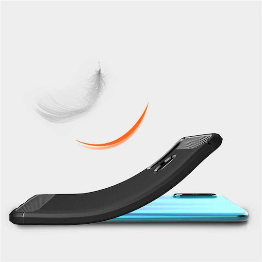 Sonique Brushed Carbon Back Cover Silicon / Plastic Negru (Redmi 9T)