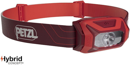 Petzl Headlamp LED IPX4 with Maximum Brightness 300lm Tikkina Red