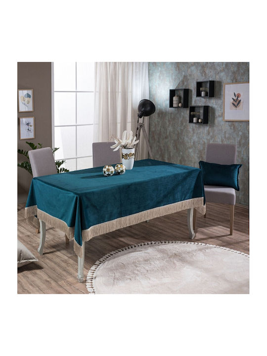 Teoran Checkered Velvet with Fringe 13 140x140cm