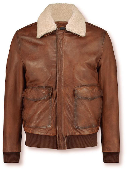 Lederjacke MAYS & ROSE 671201 Cognac