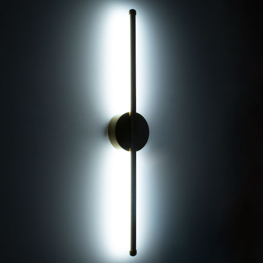 GloboStar Diadem Modern Leuchte Wand mit Integrierter LED und Einstellbares Weißes Licht Schwarz 60x4x60cm
