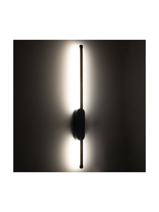 GloboStar Harlem Modern Lamp Wall with Integrated LED and Adjustable White Light Black 60x60cm