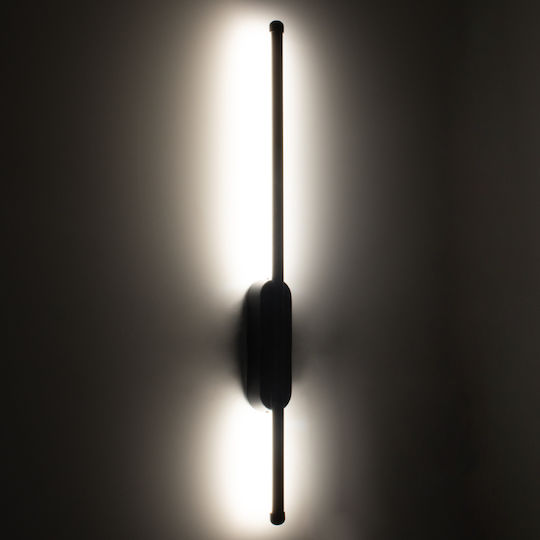 GloboStar Harlem Modern Lamp Wall with Integrated LED and Adjustable White Light Black 60x60cm