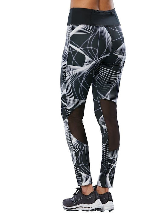 Mizuno Laufen Frauen Lang Leggings Hochgeschnitten Schwarz