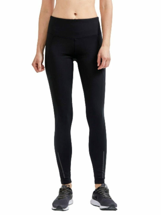 Craft Essence Women's Long Legging Shiny & High Waisted Black