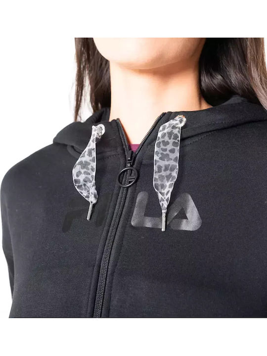 Mono Sweater Cropped Women's Sweatshirt Jacket Hooded Black