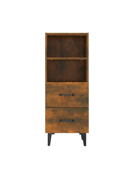 Drawers Storage Wooden Smoky Oak L34.5xW34xH90cm