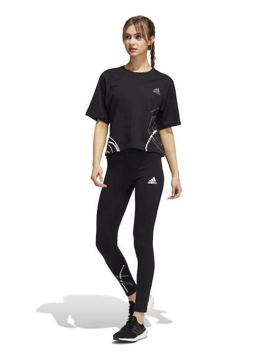 Graphique Holiday Schulung Frauen Lang Leggings Hochgeschnitten Schwarz