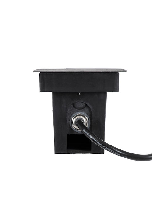 GloboStar Undergroundremvi Outdoor Floor Lamp LED Wall Washer 9W RGBW IP68 Silver