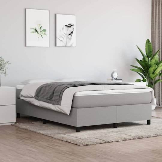 Boxspring Основа за Легло от Дърво Light Grey 140x200x35бр