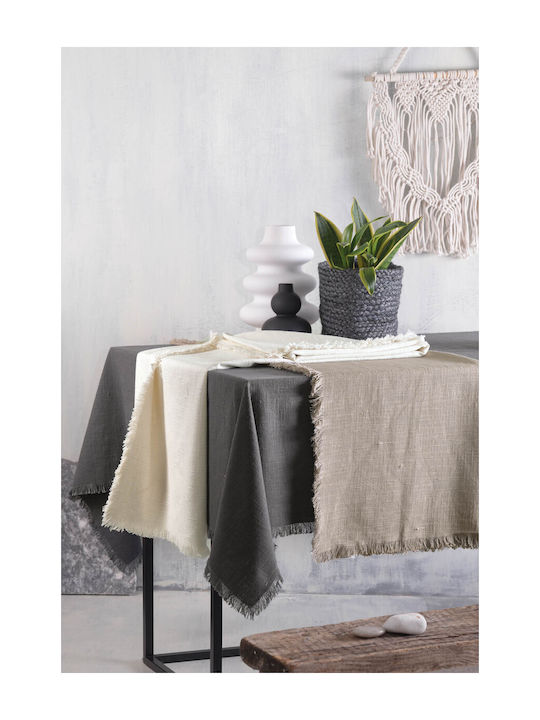 Rythmos Merit Cotton Tablecloth Gray 150x220cm