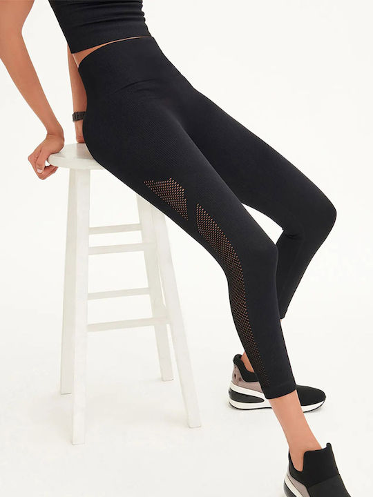 Women's Cropped Training Legging High Waisted Black
