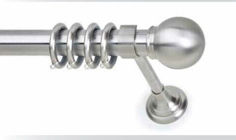 Anartisi Metallisch Vorhangstange Sfera Einfach Φ35mm 160cm Nickel Satin