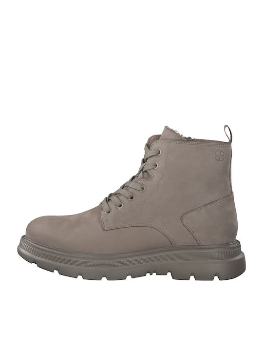 Leather Beige Boots Anatomical