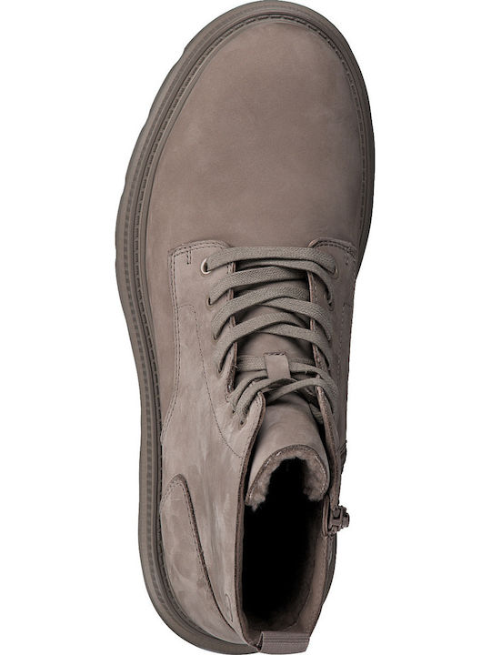 Leather Beige Boots Anatomical